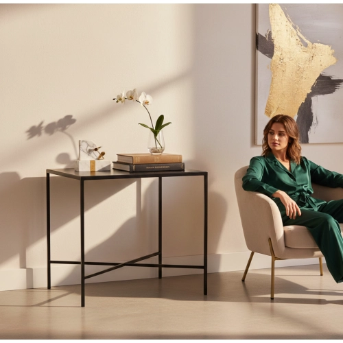 SKD-81 KONSOLA LOFT INDUSTRIALNA STAL CZARNA STAL NIERDZEWNA INOX